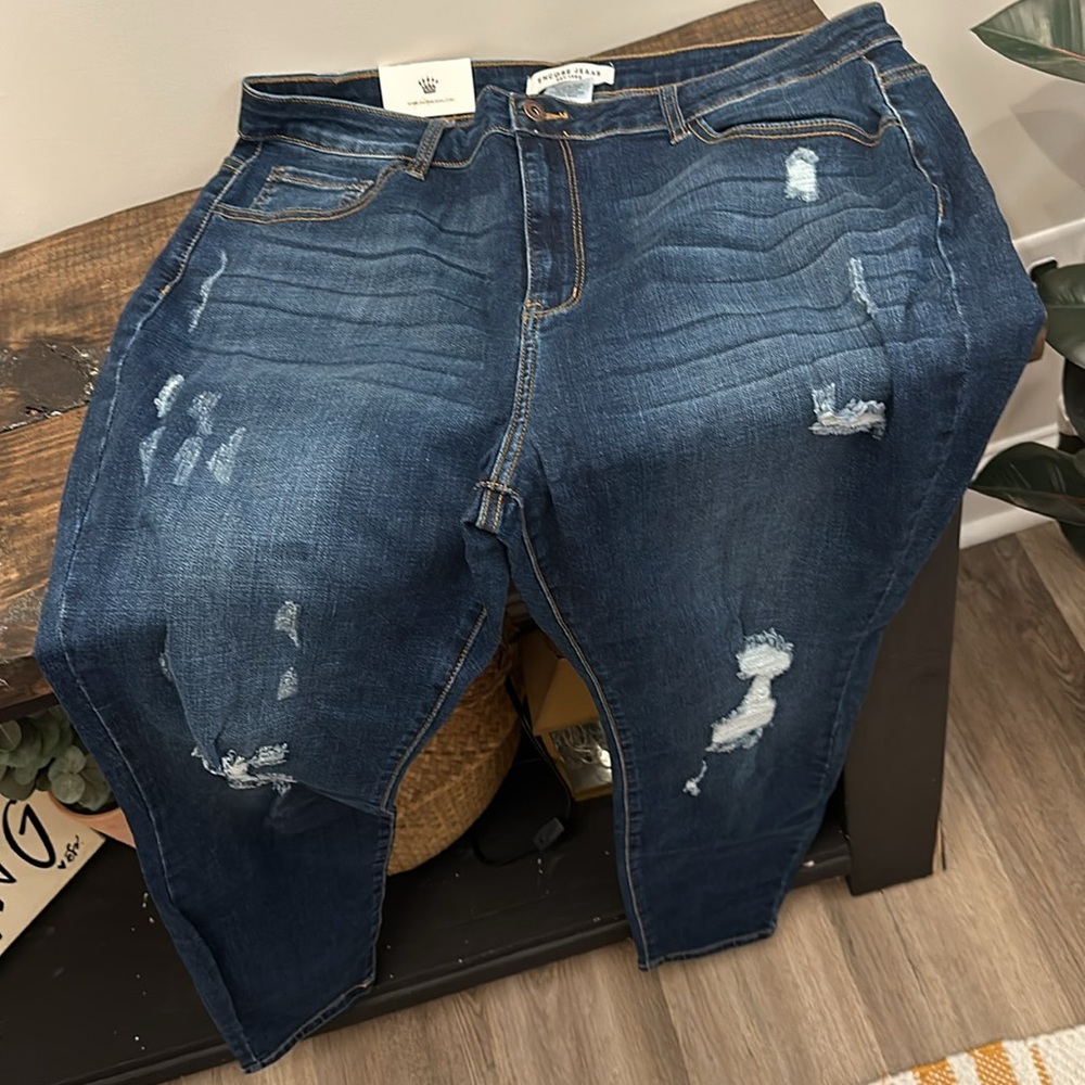 NWT encore jeans destroyed skinny
